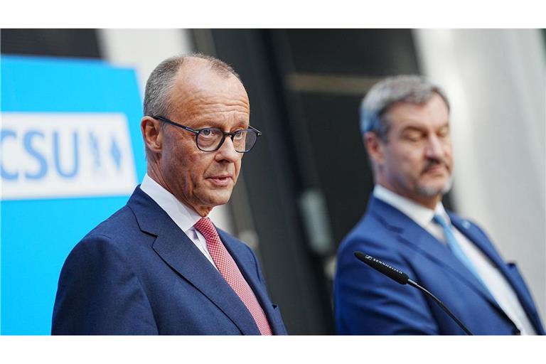 Die Parteivorsitzenden Friedrich Merz und Markus Söder haben sich über die Kanzlerkandidatur der Union geeinigt.