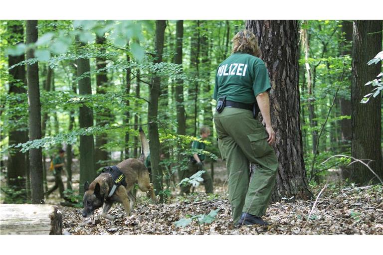 Die Polizei fahndete unter anderem mit einer Hundestaffel. (Symbolbild)