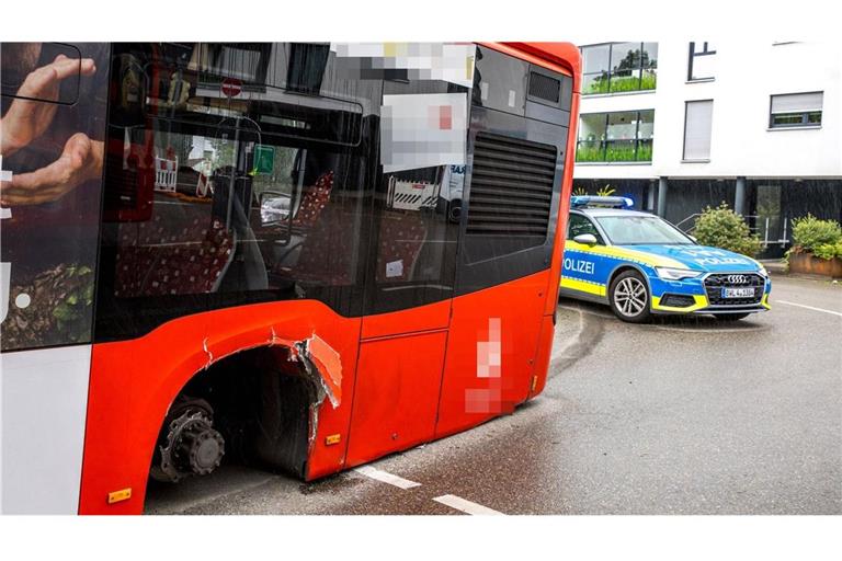 Die Polizei regelte den Verkehr.