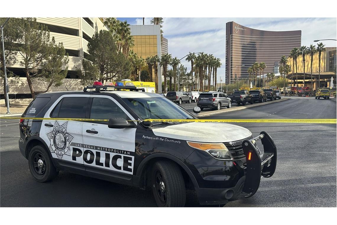 Die Polizei sperrte das Gebiet um das Hotel in Las Vegas ab.