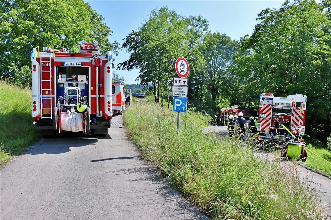 Die Rettungskräfte wurden gegen 9.15 Uhr in die Bergstraße gerufen. Foto: 7aktuell/Kevin Lermer