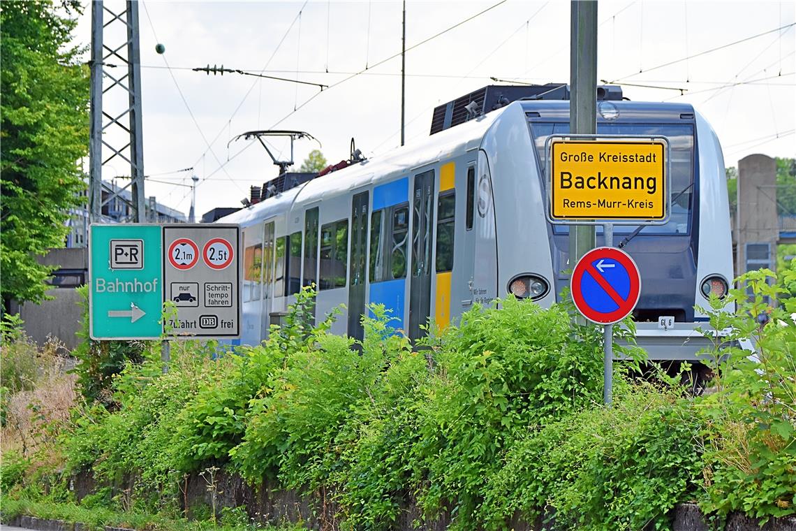 Die S4 verkehrt wieder zwischen Backnang und Marbach am Neckar, doch die Langsamfahrstelle bei Burgstetten sorgt weiterhin für Ärger bei den Fahrgästen. Foto: Tobias Sellmaier