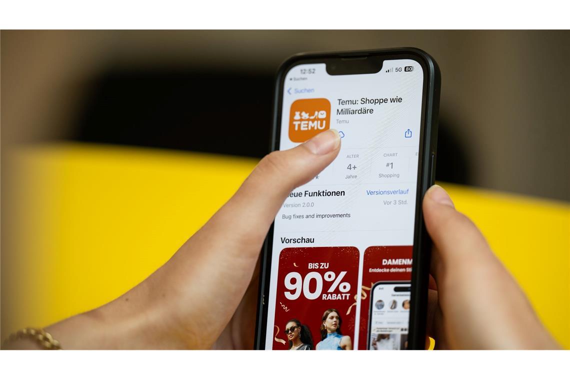 Die Shopping-App Temu ist umstritten.