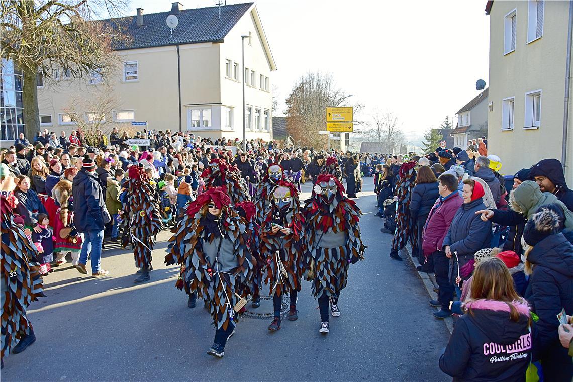 Die Spatzen des Faschingsverein Burgstetten: Faschingsumzug durch Erbstetten. SK