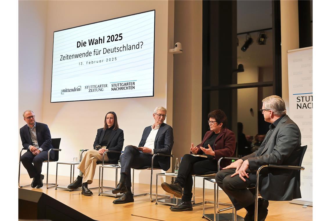 „Die Wahl 2025 – Zeitenwende für Deutschland“? Lautete der Titel der Veranstaltung von Stuttgarter Zeitung und Stuttgarter Nachrichten