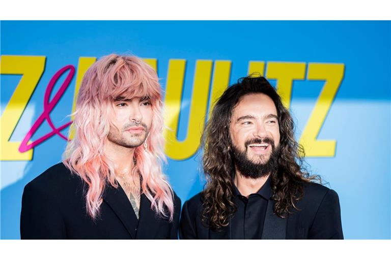 Die Zwillingsbrüder Bill (l) und Tom Kaulitz bei der Premiere der Netflix-Dokuserie "Kaulitz & Kaulitz".