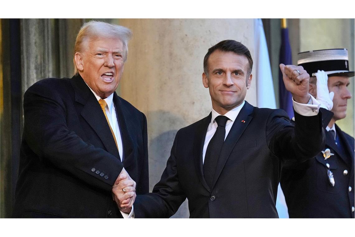 Donald Trump (links) und Emmanuel Macron haben sich in den USA getroffen.