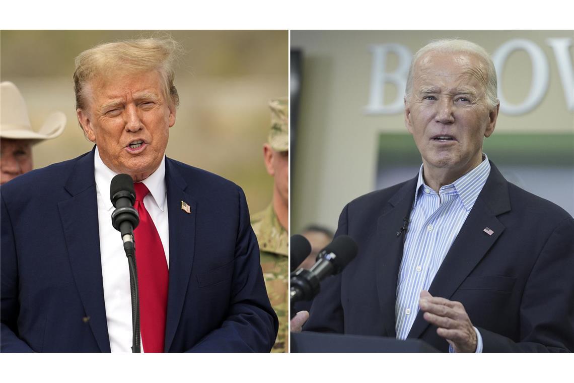 Donald Trump (links) und Joe Biden sind als Kandidaten für die US-Wahl im November gesetzt.