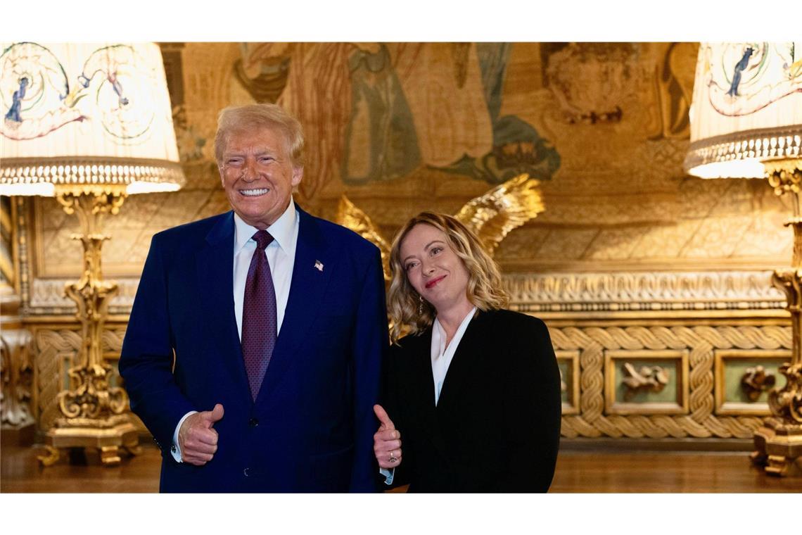 Donald Trump und Giorgia Meloni bei dem Treffen.