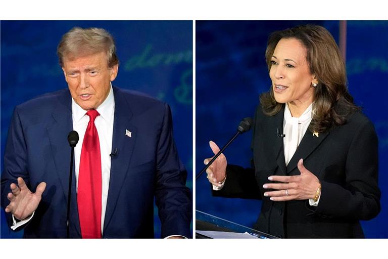 Donald Trump und Kamala Harris schenkten sich auf der Bühne beim TV-Duell nichts.