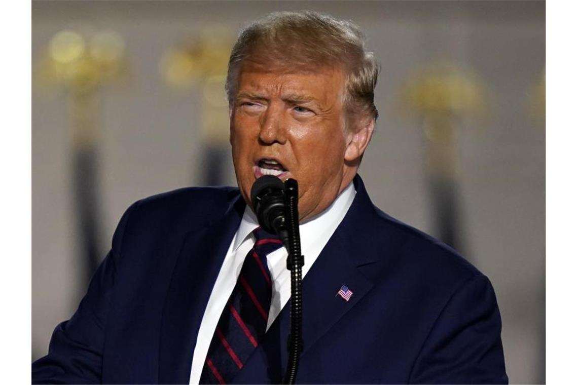 Trump droht mit Einsatz von Sicherheitskräften in Portland Donald Trump während des Parteitages der Republikaner. Foto: Evan Vucci/AP/dpa