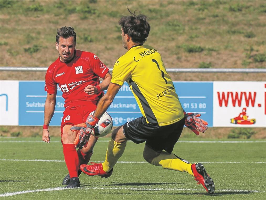 Drei Tore in den ersten zwei Punktspielen, danach verletzt: Mario Marinic war für die TSG Backnang zu keiner Zeit zu ersetzen. Foto: A. Becher