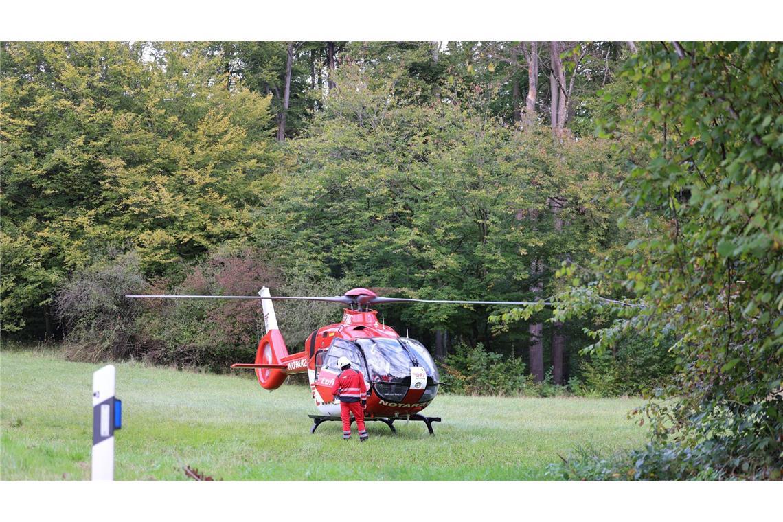 Ein Rettungshubschrauber war im Einsatz.