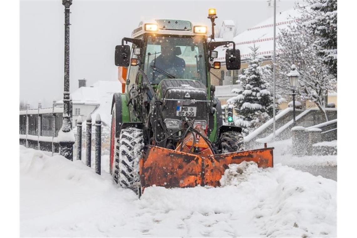 Schnee und Regen in Deutschland