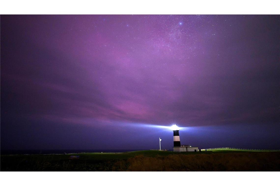 Eindrucksvolles Naturschauspiel: Auch in der vergangenen Nacht waren aufgrund von Sonnenstürmen Polarlichter am Himmel sichtbar, wie hier in Japan.