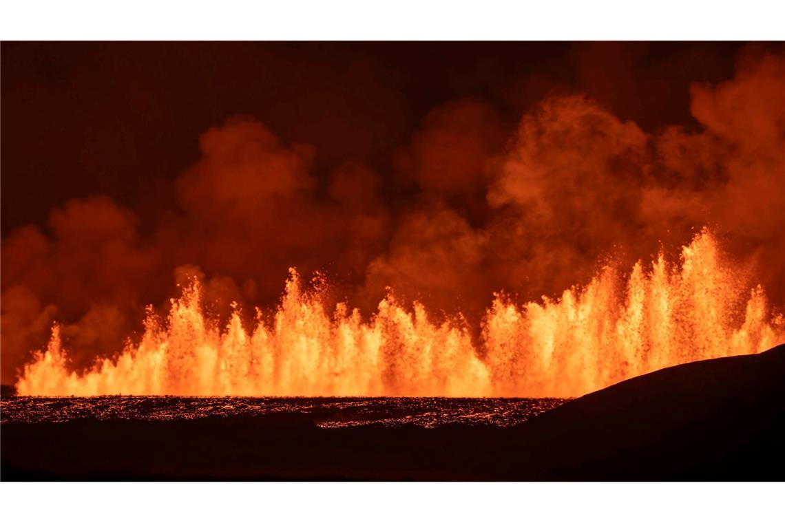 Eine Mauer aus Lava: der erneute Vulkanausbruch auf Island.