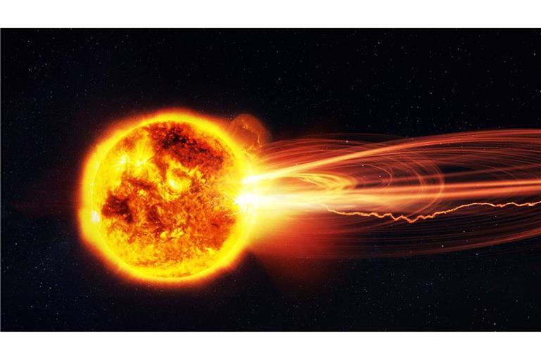 Eine Plasma-Eruption auf Sonne lässt sich mit fortgeschrittener Physik beschreiben.