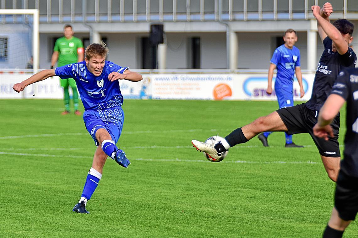 Elias Berg (links) und der SV Unterweissach wollen gegen die SK Fichtenberg ihre Tabellenführung ausbauen. Foto: Tobias Sellmaier