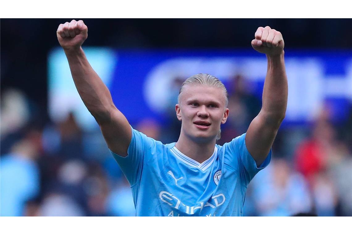 Erling Haaland, Stürmer bei Manchester City, schoss auch ein Tor gegen den FC Kopenhagen. Sein Team ist nun im Viertelfinale (Archivfoto).