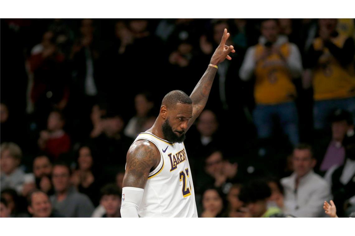 Erzielte bislang 40.474 Punkte in Hauptrunden-Partien in seiner NBA-Karriere: LeBron James.