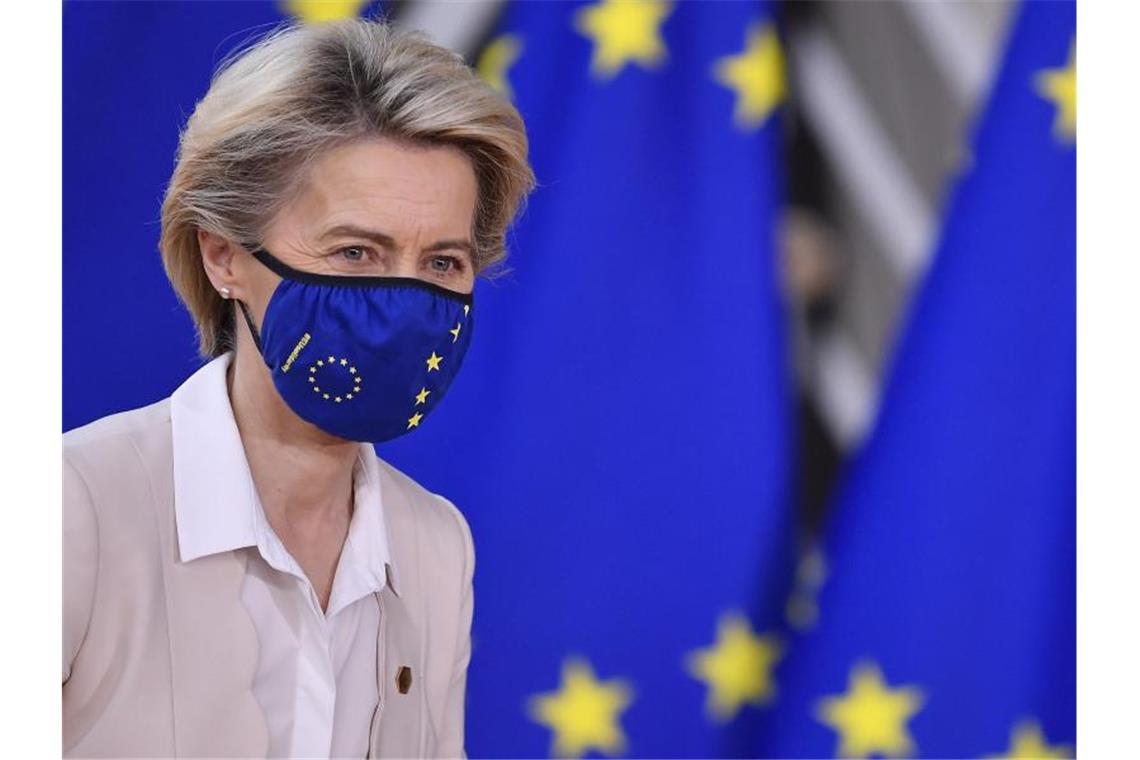 Chancen für Brexit-Pakt geringer als für No Deal EU-Kommissions-Chefin Ursula von der Leyen dämpft die Hoffnungen auf ein Brexit-Abkommen mit Großbritannien. Foto: John Thys/Pool AFP/AP/dpa
