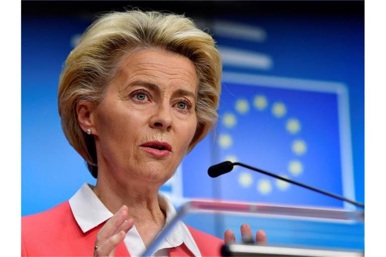 EU-Kommissionspräsidentin Ursula von der Leyen hat sich in Corona-Quarantäne begeben. Foto: John Thys/AFP Pool/AP/dpa