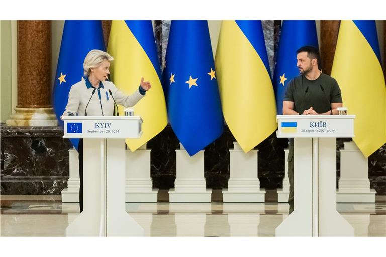 EU-Kommissionspräsidentin von der Leyen reiste zum achten Mal seit Kriegsbeginn in die Ukraine.