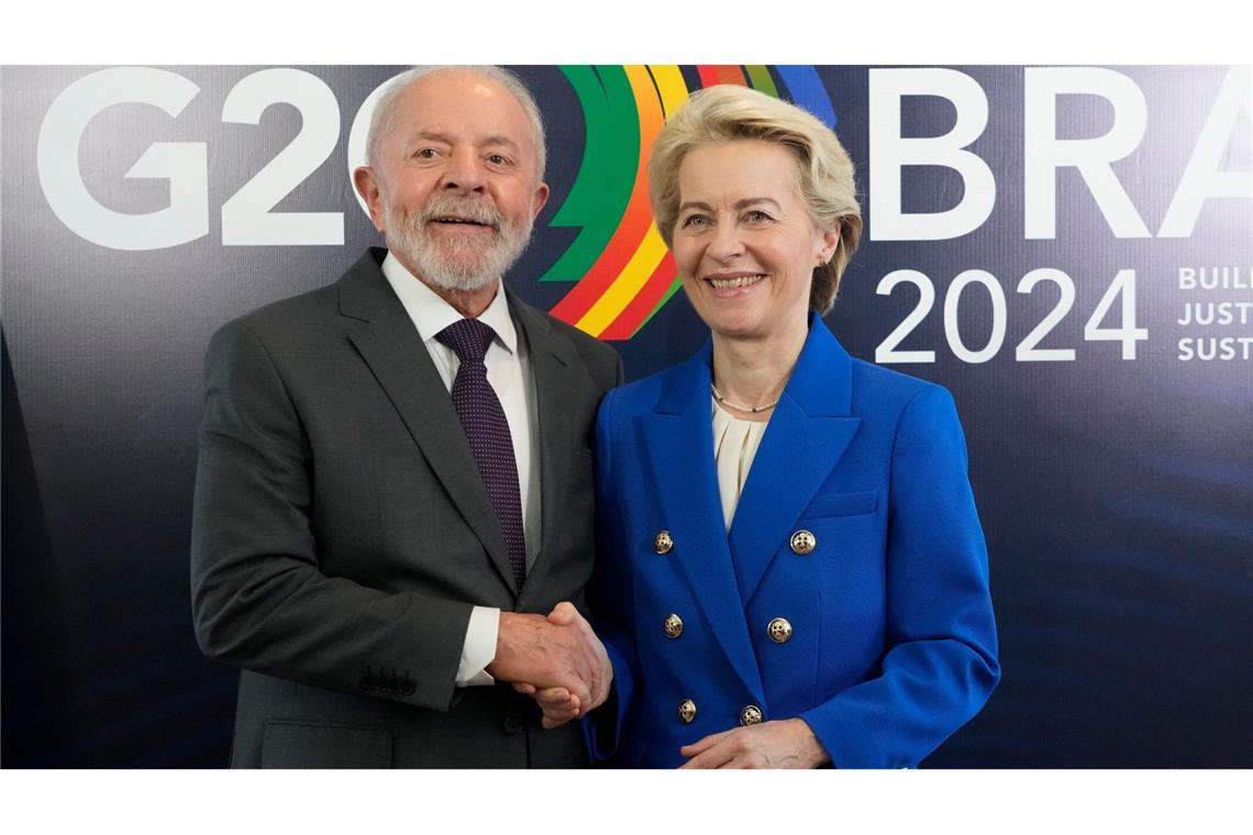 EU-Kommissionspräsidentin von der Leyen will Lulas Allianz gegen Hunger und Armut unterstützen.