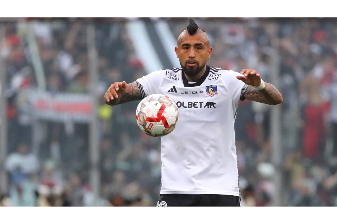 Ex-Bundesliga-Spieler Arturo Vidal während eines Spiels gegen Deportes Iquique. Ihm wird sexuelle Nötigung vorgeworfen.