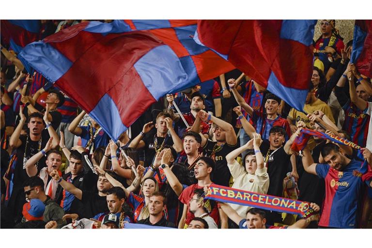 Fans des FC Barcelona in Monaco