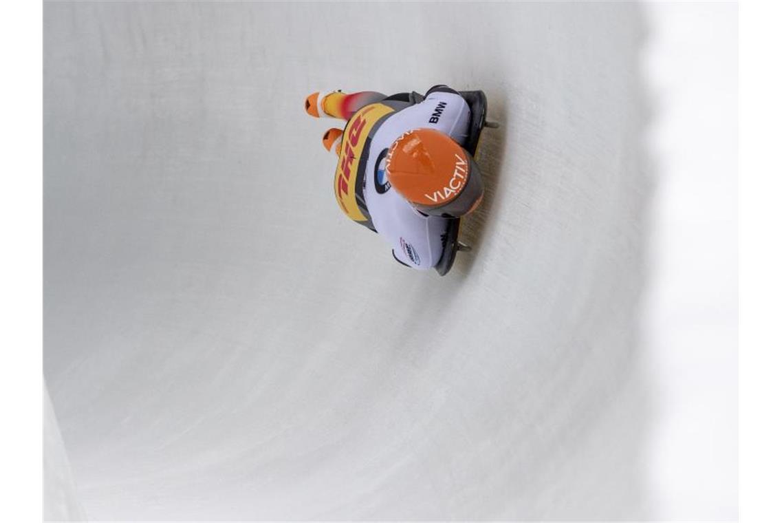 Skeleton-Weltmeisterin Tina Hermann nicht zu bezwingen Felix Keisinger verpasste in St. Moritz knapp den Sieg. Foto: Urs Flueeler/KEYSTONE/dpa