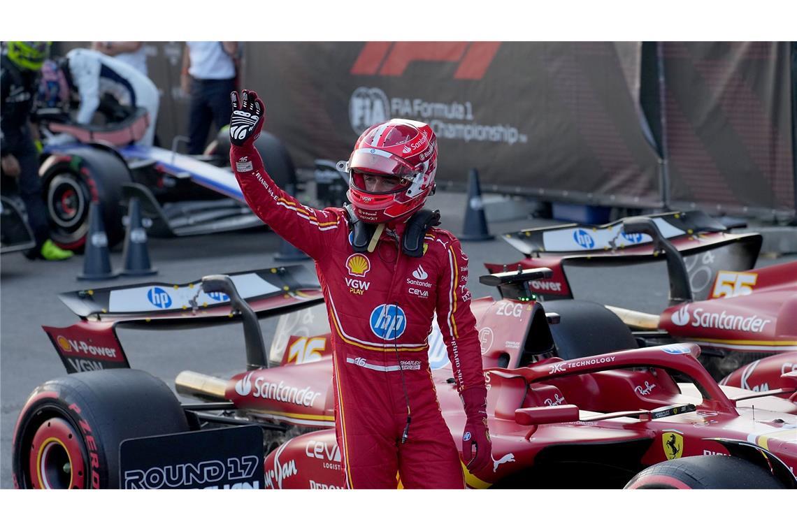 Ferrari-Pilot Charles Leclerc könnte kurz nach seinem Erfolg in Monza auch in Aserbaidschan wieder gewinnen.