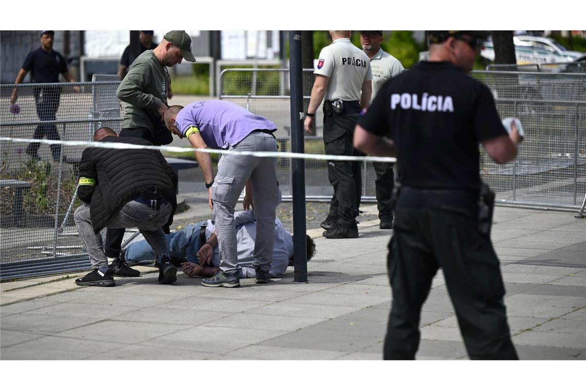 Festnahme des mutmaßlichen Schützen in der Stadt Handlova.