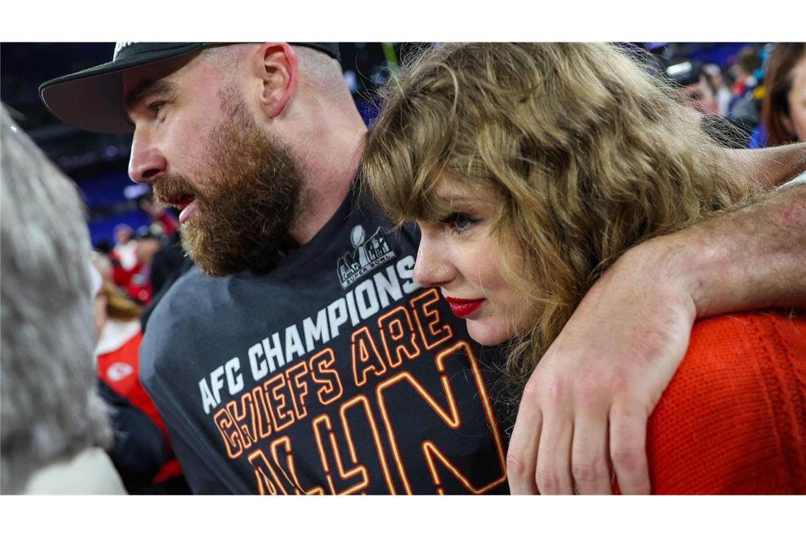 Football-Spieler Travis Kelce und seine Freundin Taylor Swift