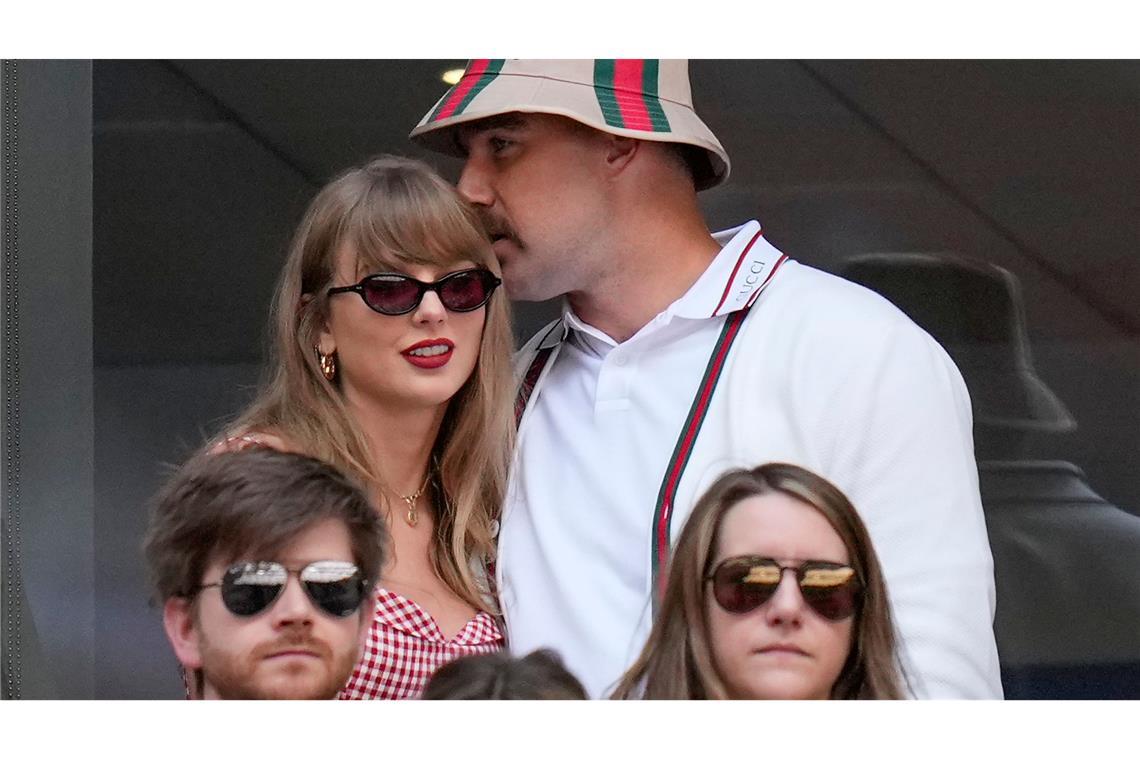 Football-Star Travis Kelce möchte Superstar Taylor Swift weiterhin so gut er kann den Rücken stärken. (Archivbild)