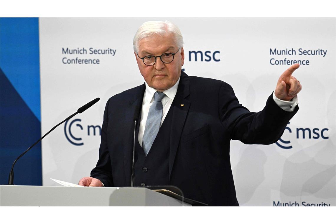 Frank-Walter Steinmeier bei seiner Rede auf der Münchner Sicherheitskonferenz.