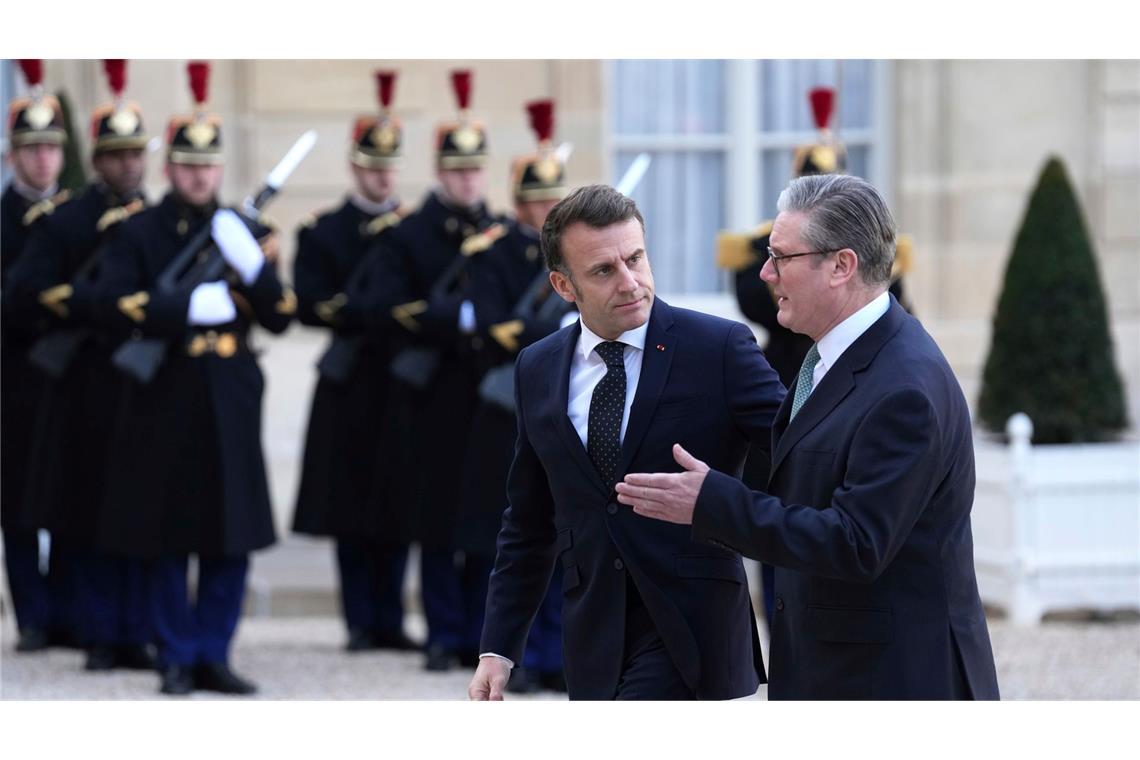 In Großbritannien: Weiteres Ukraine-Gipfeltreffen Frankreichs Präsident Emmanuel Macron und der britische Premier Keir Starmer sind in Kontakt mit Donald Trump.
