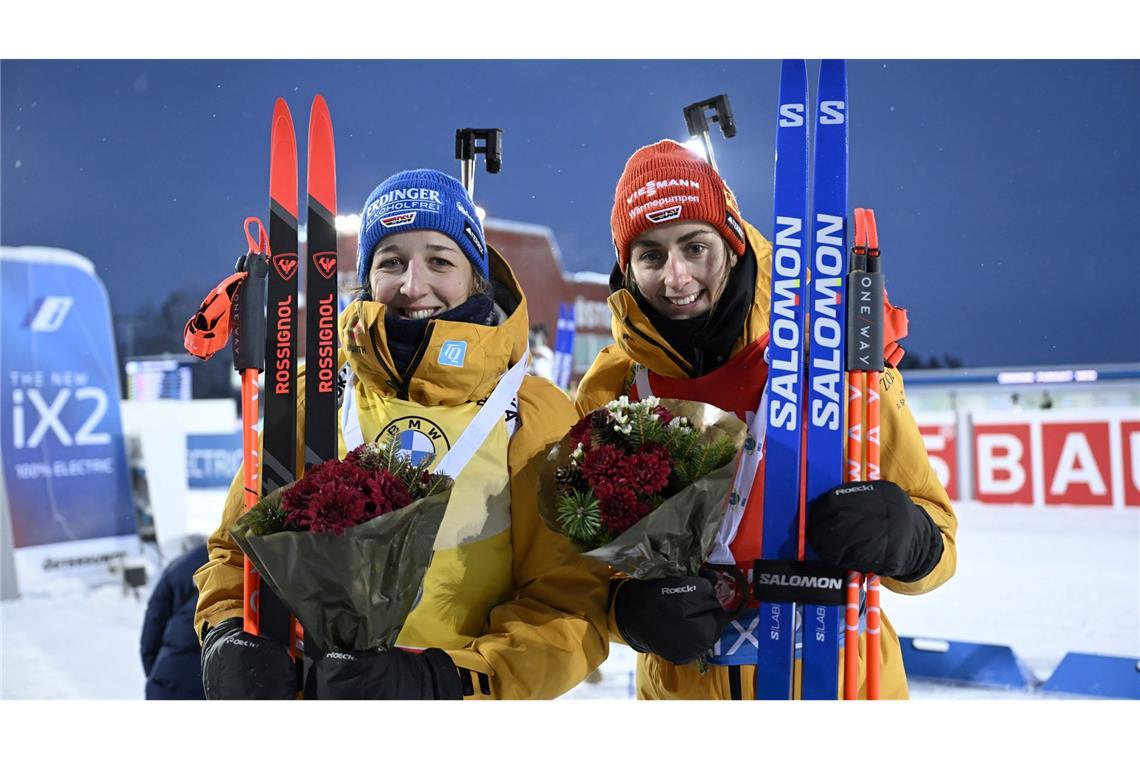 Franziska Preuß und Vanessa Voigt beenden das erste Einzelrennen in den Top Ten.