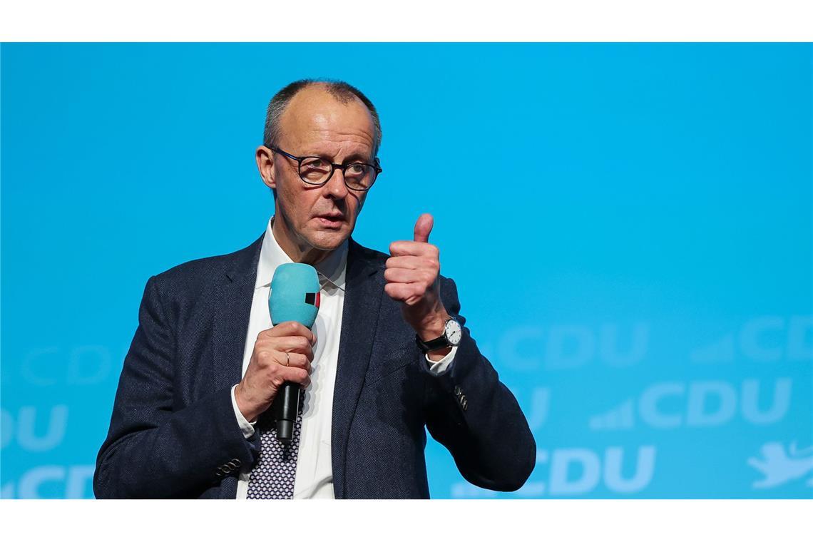 Friedrich Merz beim Neujahrsempfang der CSU in Künzelsau.