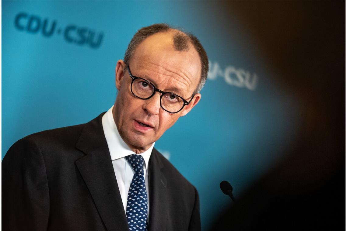 Friedrich Merz erläutert die Einigung auf das Finanzpaket.