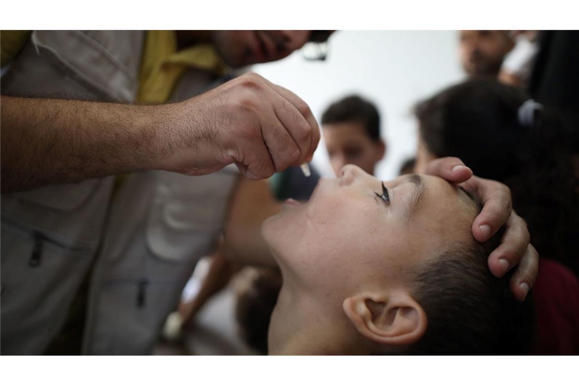 Für die zweite Runde der Polio-Impfung im Gazastreifen müssen begrenzte Feuerpausen eingehalten werden.