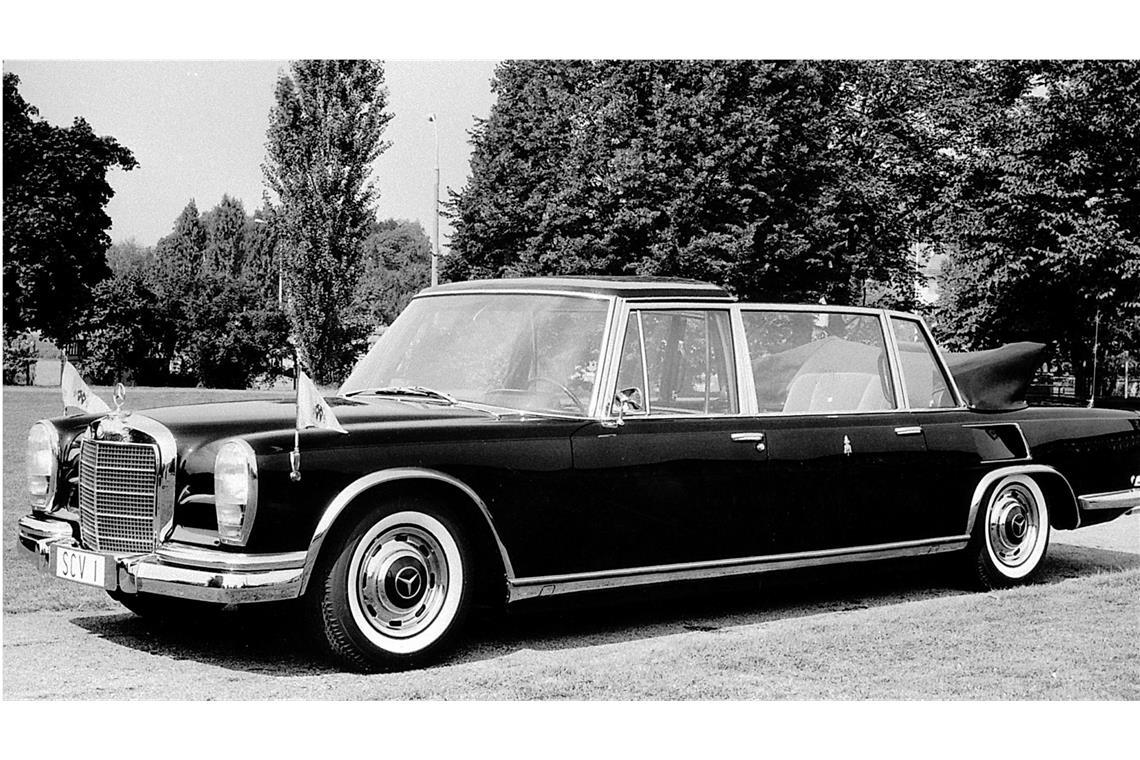 Für Papst Paul VI.: der Mercedes 600 Pullman-Landaulet aus dem Jahr 1965.