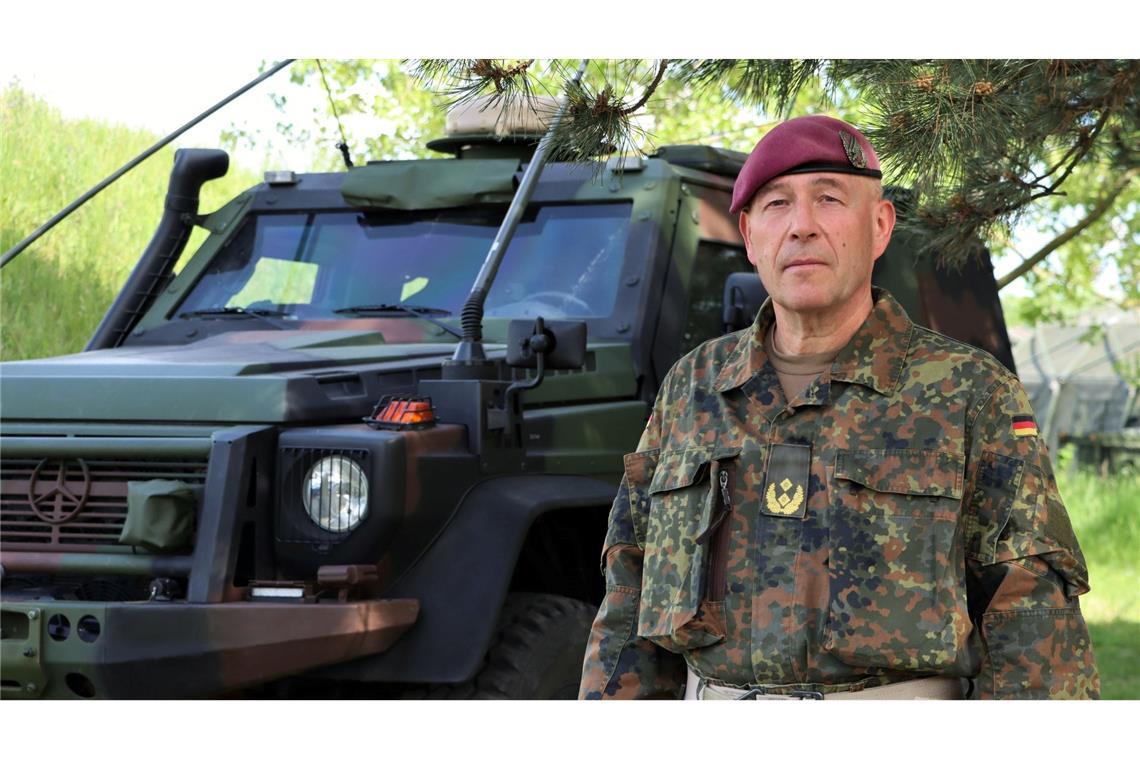 Generalmajor Dirk Faust: Seine Division steuert die Übung mit insgesamt etwa 4500 Teilnehmern in Ungarn und Rumänien.