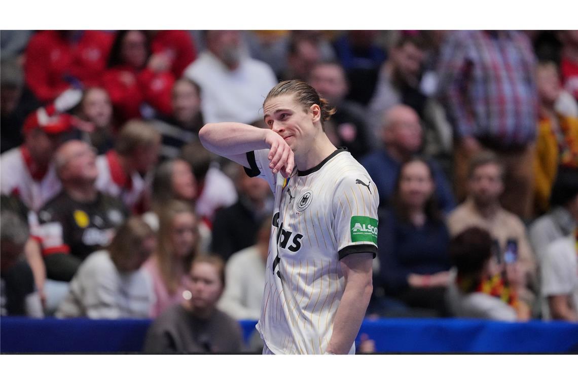 Glaubt trotz des Ausscheidens im WM-Viertelfinale an eine erfolgreiche Zukunft für die deutschen Handballer: Spielmacher Juri Knorr.