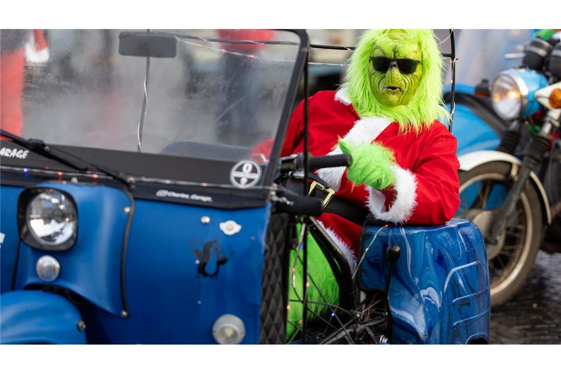 Grinch auf dem Domplatz in Erfurt