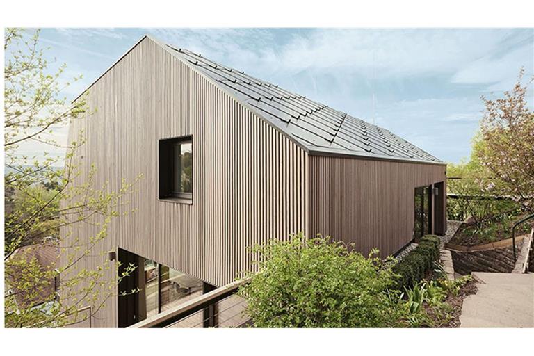 Haus B. in Stuttgart ist eines der „50 besten Projekte“ aus Holz, entworfen von Benedikt Bosch und Katja Knaus.