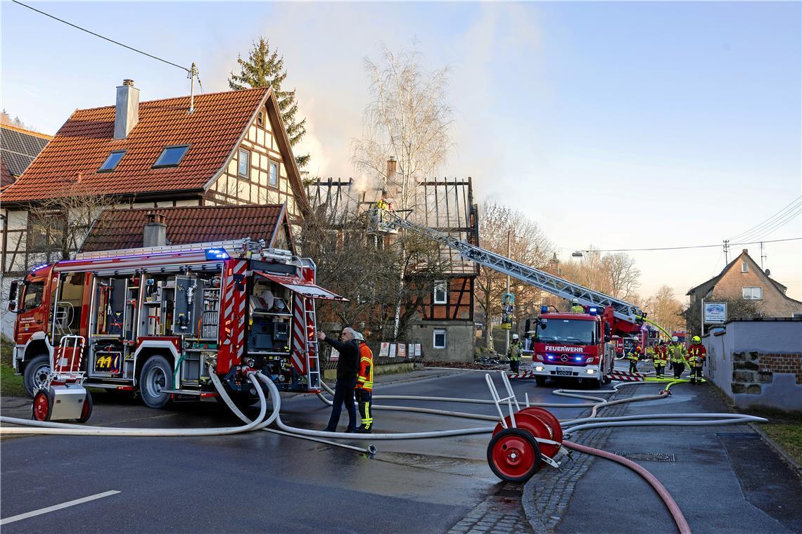 Hausbrand in Sulzbach-Bartenbach. Foto: Alexander Becher