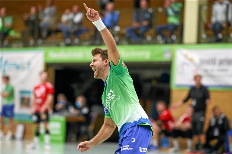 HCOB-Spieler Marcel Lenz kann heute nicht jubeln, denn das Drittliga-Heimspiel gegen Blaustein fällt aus. Foto: A. Becher