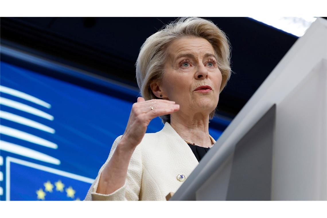 "Heute wird Geschichte geschrieben", sagte EU-Kommissionspräsidentin von der Leyen.