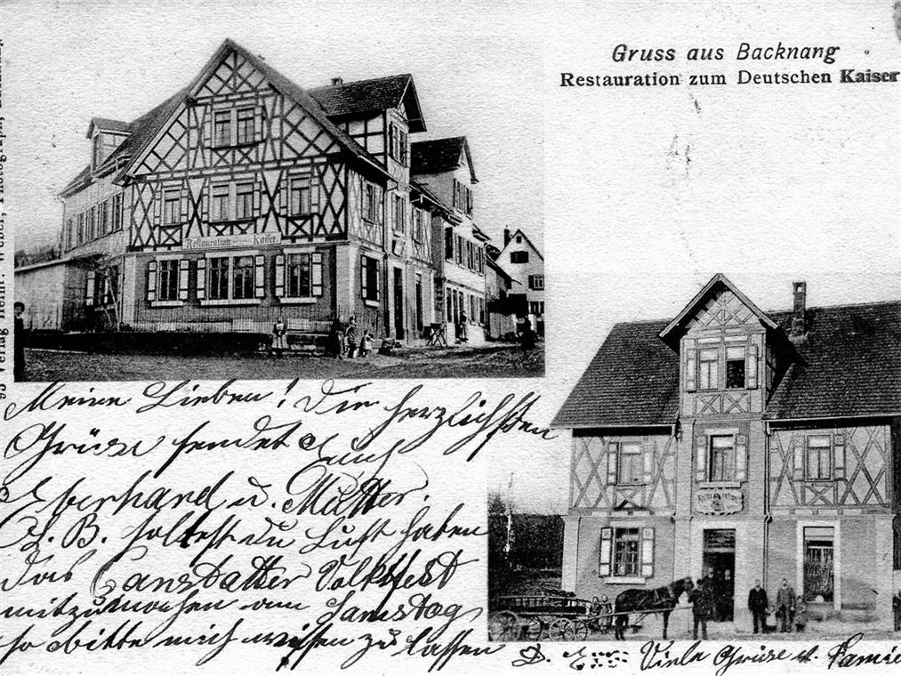 Der Konsum und die Feuerwehr Hier ist das Fachwerk am Haus der Gaststätte Deutscher Kaiser noch sichtbar.